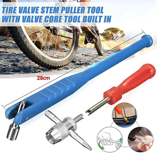 3Pcs Car Tyre Valve Stem Puller Base Quick Remover Tire Repair Installer Tool V528-INSTALLERTOOL-BLUE-314125