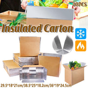 10pcs Insulated Carton Cold Chain Packaging Box Seafood Fresh Fruits Storage - 38.5x25x18.2cm V528-INSULATE-BOX-10PCS-582512