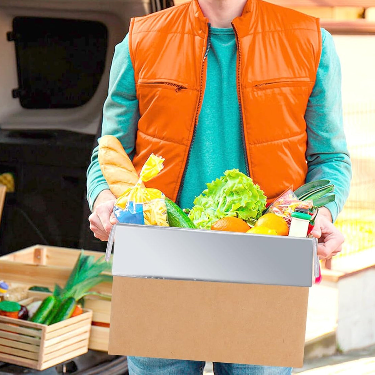 10pcs Insulated Carton Cold Chain Packaging Box Seafood Fresh Fruits Storage - 38.5x25x18.2cm V528-INSULATE-BOX-10PCS-582512