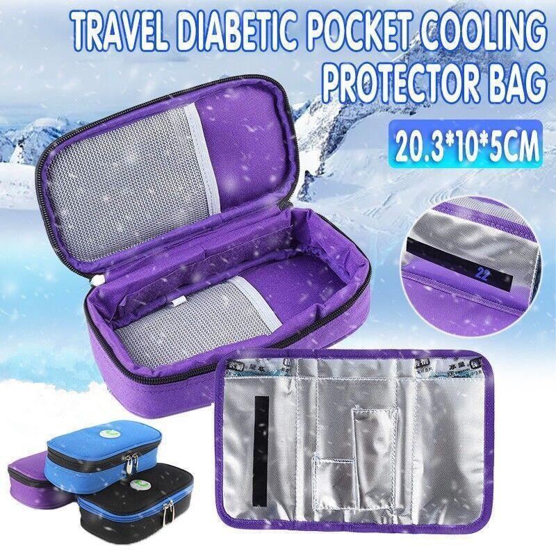 Insulin Pen Case Pouch Cooler Travel Diabetic Pocket Cooling Bag Mall - Blue V528-INSULATEDBAG-BLUE-57757