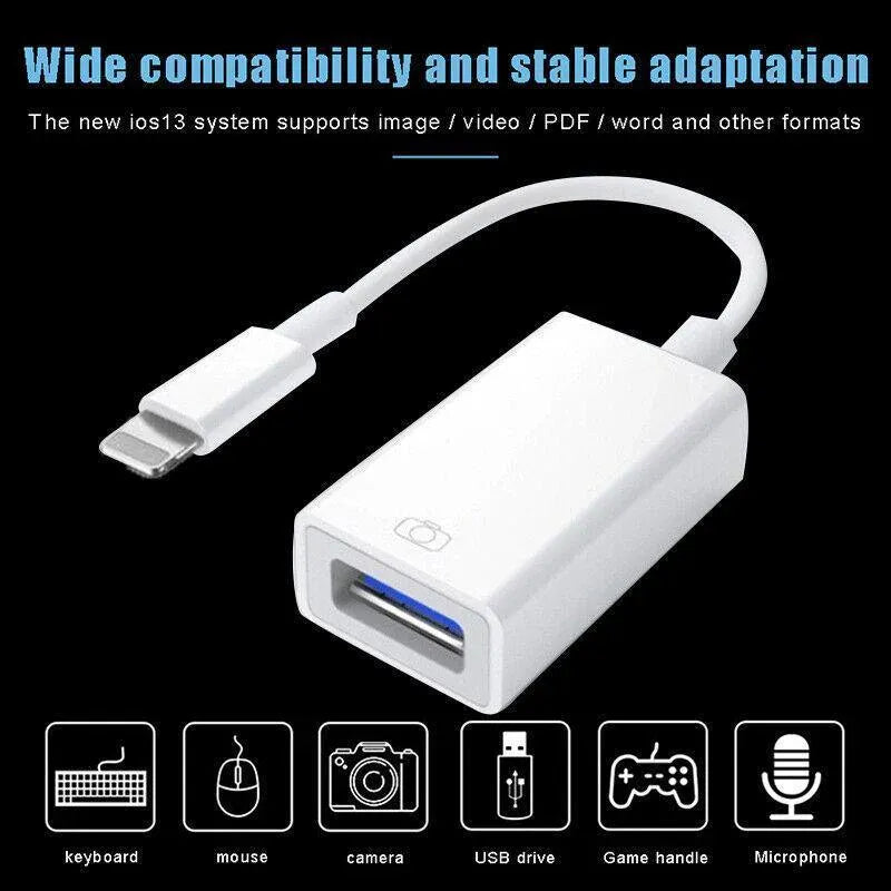 For Iphone Or Type C To Usb Otg Data Cable Adapter Male 3.0 A Female Converter - iOS V528-IOSOTG-256757