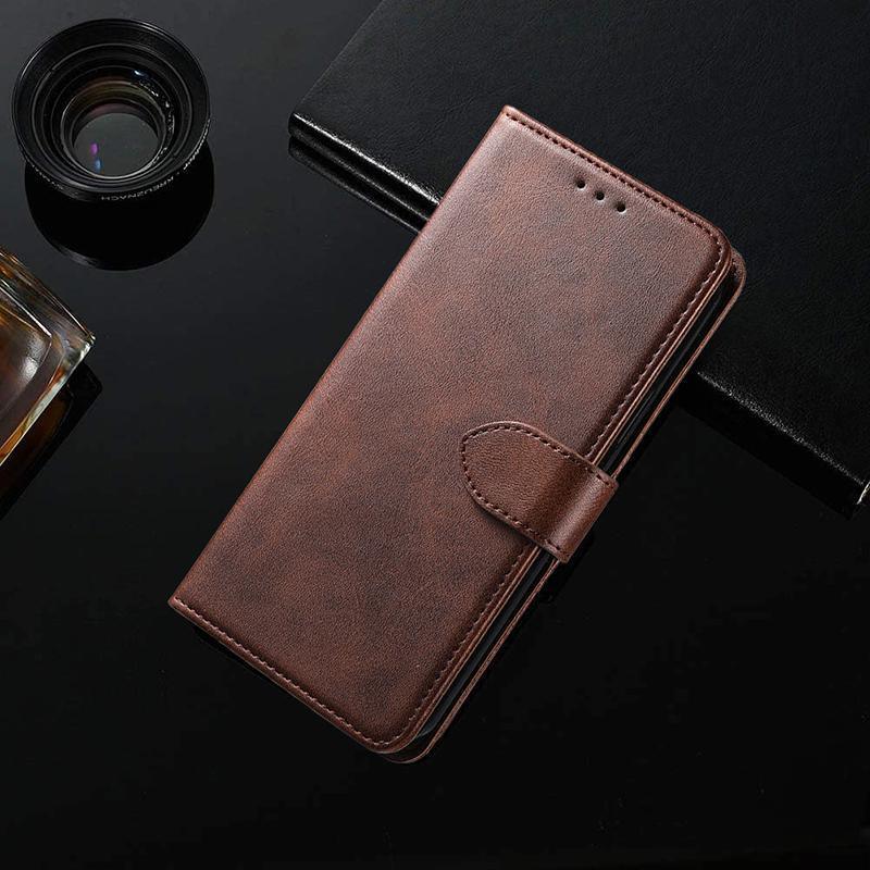 Brown Wallet Leather Flip Case Cover For iPhone 7 8 6 6S Plus X 11 12 13 Pro XS Max XR - iPhone 14 Plus V528-IP14PLUS-BROWN-949746