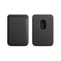 Leather Card Holder Wallet Pocket for iPhone 14 13 Pro Max with Snap-On Attachment - Black V528-IPHONECARDHOLDER-BLACK-130015