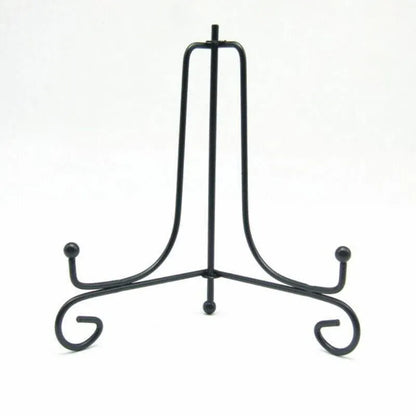 Plate Stands Iron Display Easel Photo Picture Bowl Dish Book Holder Frame Black - 10 Inch V528-IRONHOLDER-10INCH-379504