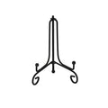 Plate Stands Iron Display Easel Photo Picture Bowl Dish Book Holder Frame Black - 4 Inch V528-IRONHOLDER-4INCH-895162