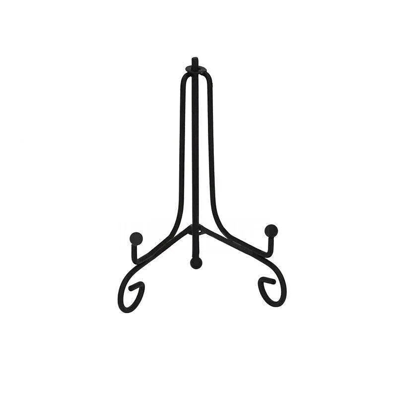Plate Stands Iron Display Easel Photo Picture Bowl Dish Book Holder Frame Black - 4 Inch V528-IRONHOLDER-4INCH-895162