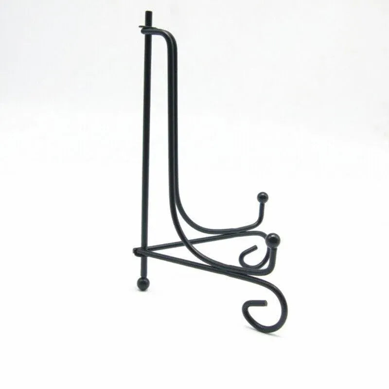 Plate Stands Iron Display Easel Photo Picture Bowl Dish Book Holder Frame Black - 4 Inch V528-IRONHOLDER-4INCH-895162