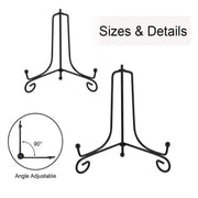 Plate Stands Iron Display Easel Photo Picture Bowl Dish Book Holder Frame Black - 4 Inch V528-IRONHOLDER-4INCH-895162