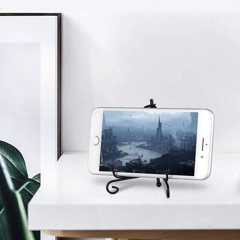 Plate Stands Iron Display Easel Photo Picture Bowl Dish Book Holder Frame Black - 4 Inch V528-IRONHOLDER-4INCH-895162