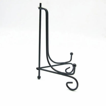 Plate Stands Iron Display Easel Photo Picture Bowl Dish Book Holder Frame Black - 5 Inch V528-IRONHOLDER-5INCH-672387