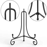 Plate Stands Iron Display Easel Photo Picture Bowl Dish Book Holder Frame Black - 5 Inch V528-IRONHOLDER-5INCH-672387