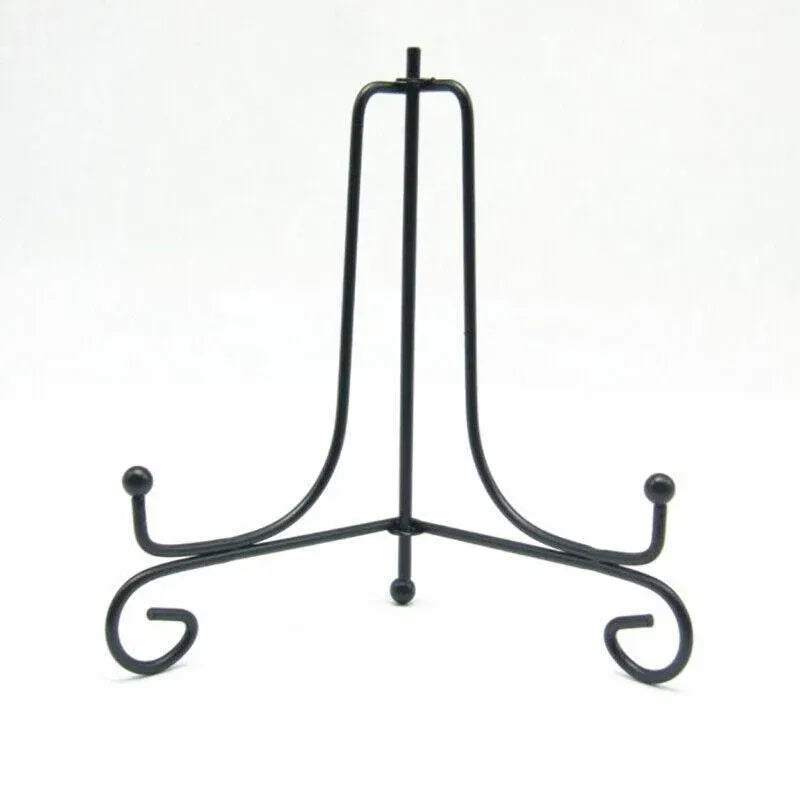 Plate Stands Iron Display Easel Photo Picture Bowl Dish Book Holder Frame Black - 7 Inch V528-IRONHOLDER-7INCH-275356