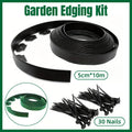 L Shaped Garden Edging Border Landscape Grass Lawn Stone Edge Fence Strip - Black V528-ISOLATION-BLACK-10M-210403