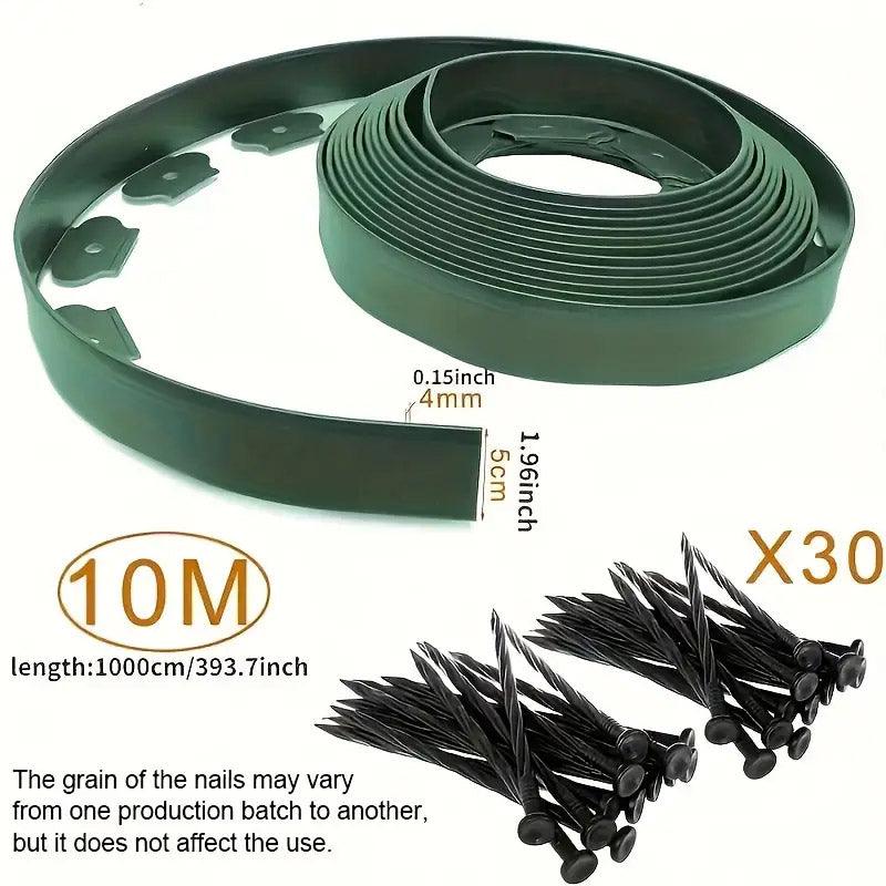 L Shaped Garden Edging Border Landscape Grass Lawn Stone Edge Fence Strip - Black V528-ISOLATION-BLACK-10M-210403