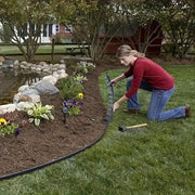 L Shaped Garden Edging Border Landscape Grass Lawn Stone Edge Fence Strip - Black V528-ISOLATION-BLACK-10M-210403