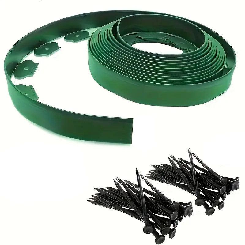 L Shaped Garden Edging Border Landscape Grass Lawn Stone Edge Fence Strip - Black V528-ISOLATION-BLACK-10M-210403