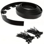 L Shaped Garden Edging Border Landscape Grass Lawn Stone Edge Fence Strip - Black V528-ISOLATION-BLACK-10M-210403