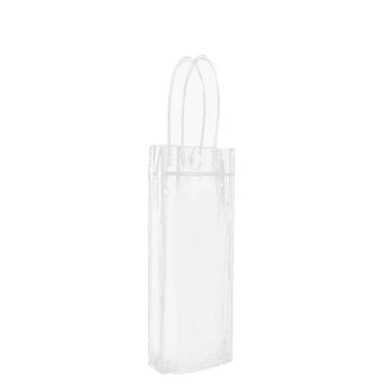 100x PVC Transparent Gift Tote Bag with Snap Button for Packaging - 20*16*8cm V528-J00271-C20-H16-C8-100PCS-709272
