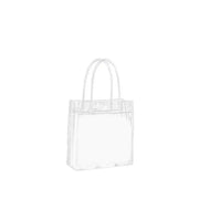 100x PVC Transparent Gift Tote Bag with Snap Button for Packaging - 20*16*8cm V528-J00271-C20-H16-C8-100PCS-709272