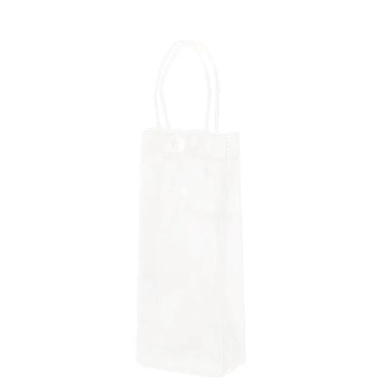 100x PVC Transparent Gift Tote Bag with Snap Button for Packaging - 20*16*8cm V528-J00271-C20-H16-C8-100PCS-709272
