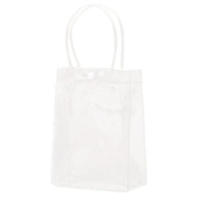 100x PVC Transparent Gift Tote Bag with Snap Button for Packaging - 20*16*8cm V528-J00271-C20-H16-C8-100PCS-709272