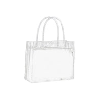 100x PVC Transparent Gift Tote Bag with Snap Button for Packaging - 20*16*8cm V528-J00271-C20-H16-C8-100PCS-709272