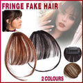 Clip In on Bangs Fringe Fake Hair Extensions Straight Front Neat Hair as Human - Light Brown V528-J00339-LIGHTBROWN-310978