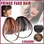 Clip In on Bangs Fringe Fake Hair Extensions Straight Front Neat Hair as Human - Light Brown V528-J00339-LIGHTBROWN-310978