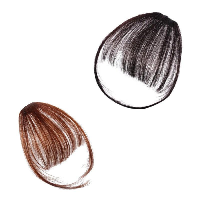 Clip In on Bangs Fringe Fake Hair Extensions Straight Front Neat Hair as Human - Light Brown V528-J00339-LIGHTBROWN-310978