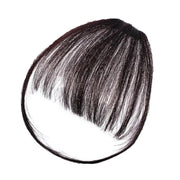 Clip In on Bangs Fringe Fake Hair Extensions Straight Front Neat Hair as Human - Light Brown V528-J00339-LIGHTBROWN-310978