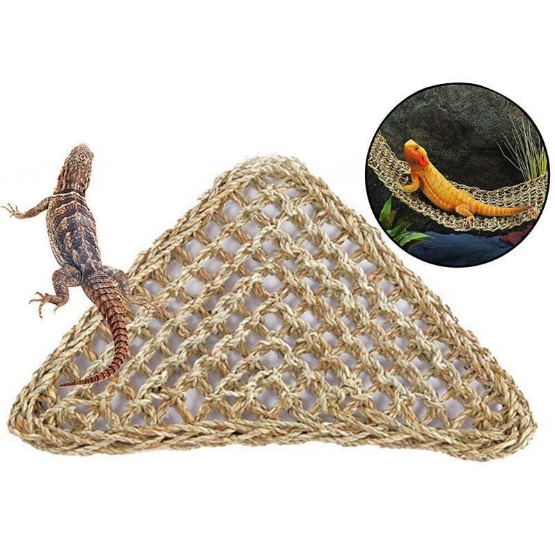 Comfortable and Natural Straw Reptile Bed Hammock for Basking and Relaxation - 20*20*28CM V528-J00398-20-20-28CM-540460