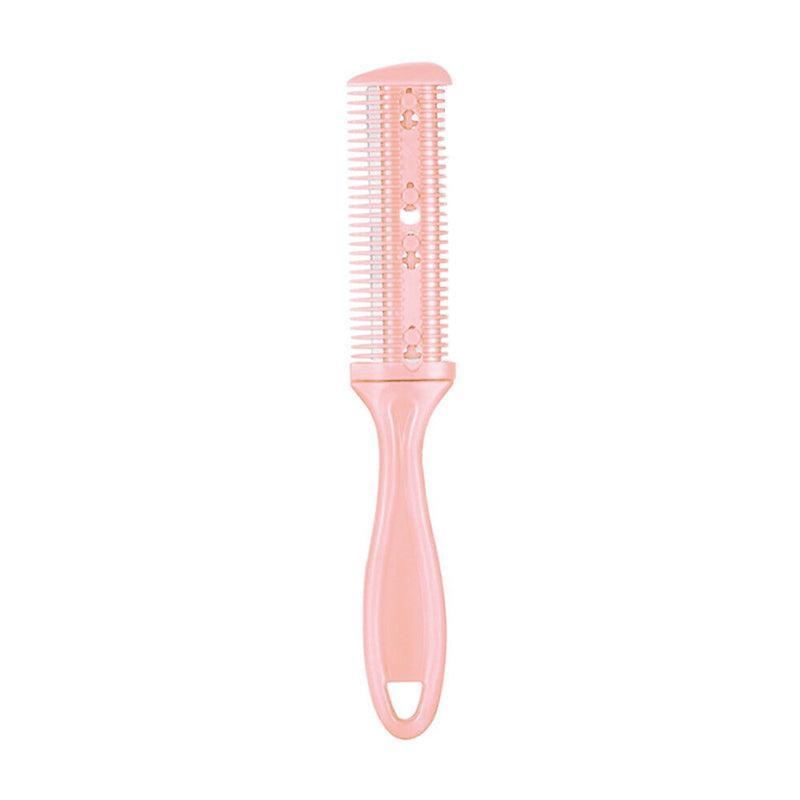 2PCS Razor Comb With Blades Razor Trimmer DIY Double Sides Hair Thinning Comb - Pink+Black V528-J00413-BLACKPINK-29949