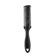 2PCS Razor Comb With Blades Razor Trimmer DIY Double Sides Hair Thinning Comb - Pink+Black V528-J00413-BLACKPINK-29949