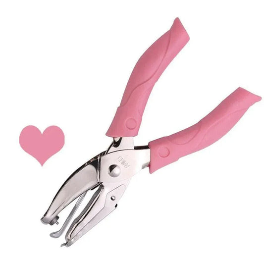 Circle/Heart/Star Shaped Metal Hole Punch Pliers - Paper Hand Puncher - 5.5mm heart V528-J00438-5-5MM-HEART-259938