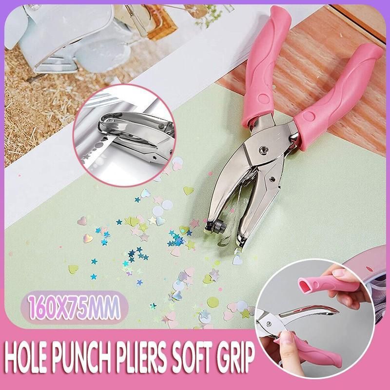 Circle/Heart/Star Shaped Metal Hole Punch Pliers - Paper Hand Puncher - 5.5mm heart V528-J00438-5-5MM-HEART-259938