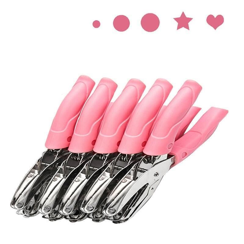 Circle/Heart/Star Shaped Metal Hole Punch Pliers - Paper Hand Puncher - 5.5mm heart V528-J00438-5-5MM-HEART-259938