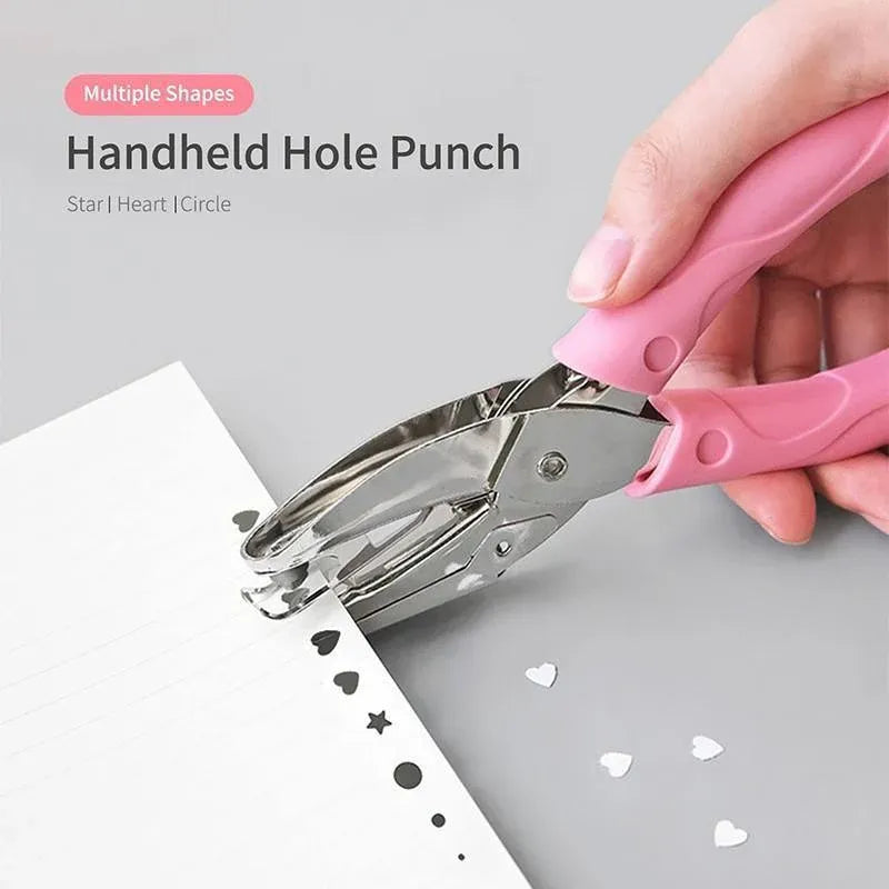 Circle/Heart/Star Shaped Metal Hole Punch Pliers - Paper Hand Puncher - 5.5mm heart V528-J00438-5-5MM-HEART-259938