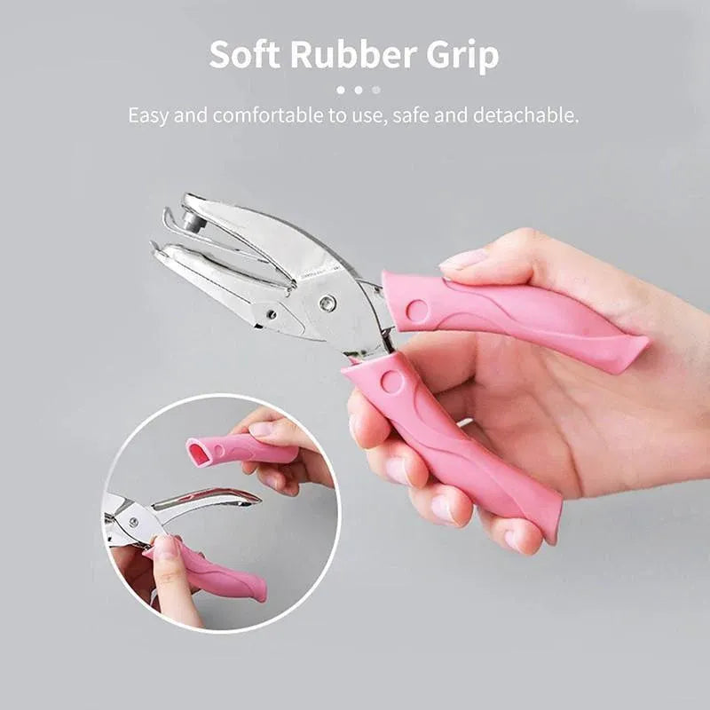 Circle/Heart/Star Shaped Metal Hole Punch Pliers - Paper Hand Puncher - 5.5mm heart V528-J00438-5-5MM-HEART-259938