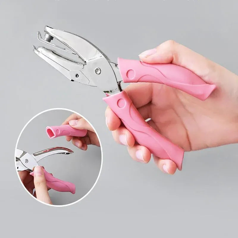 Circle/Heart/Star Shaped Metal Hole Punch Pliers - Paper Hand Puncher - 5.5mm heart V528-J00438-5-5MM-HEART-259938