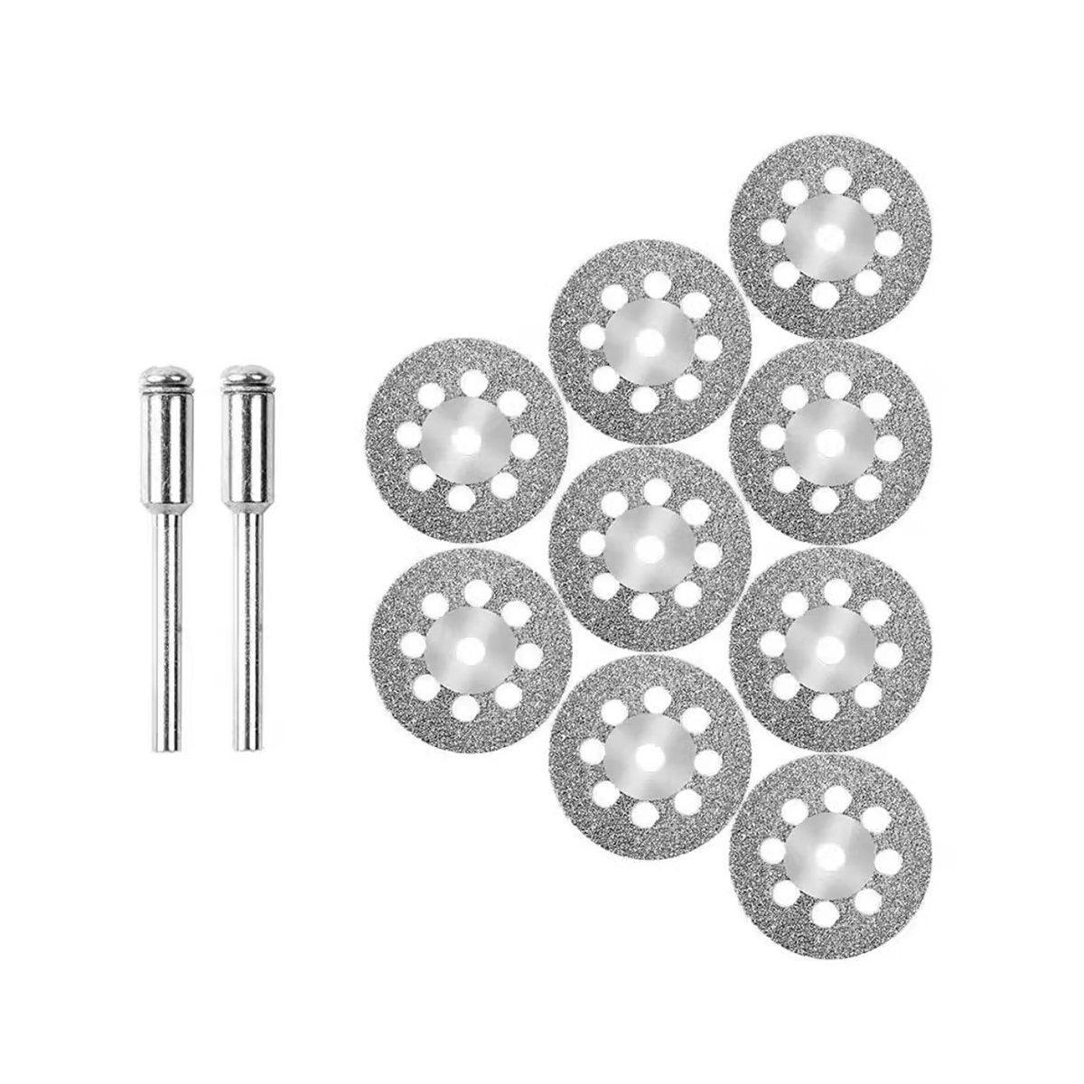 12PCS Diamond Cut Discs Blades Drill Bit Set for Dremel Rotary Tool Multi Use V528-JADE-SAW-BLADE-12PCS-717785