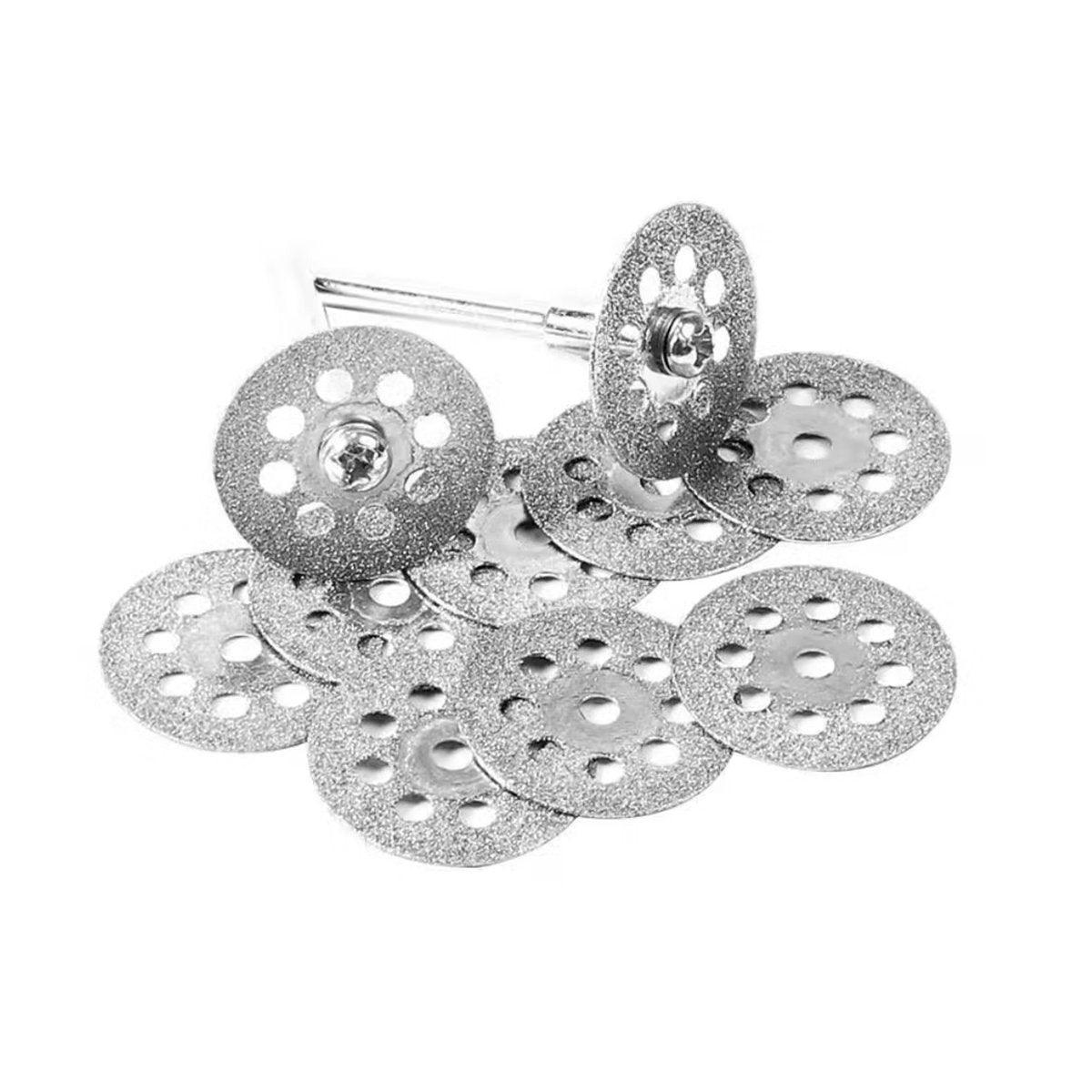 12PCS Diamond Cut Discs Blades Drill Bit Set for Dremel Rotary Tool Multi Use V528-JADE-SAW-BLADE-12PCS-717785
