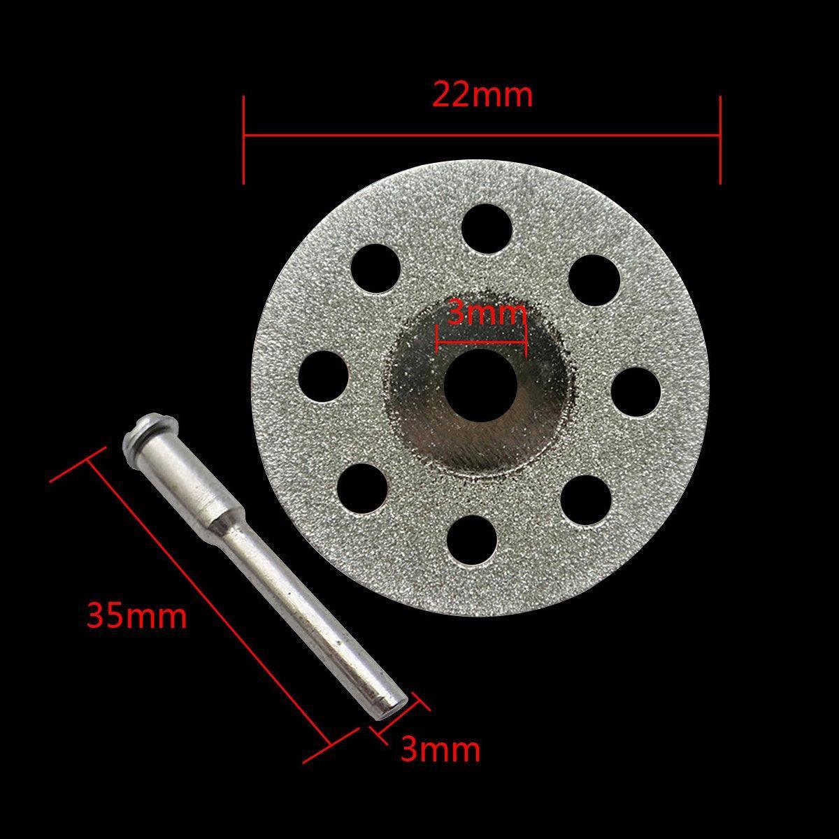 12PCS Diamond Cut Discs Blades Drill Bit Set for Dremel Rotary Tool Multi Use V528-JADE-SAW-BLADE-12PCS-717785
