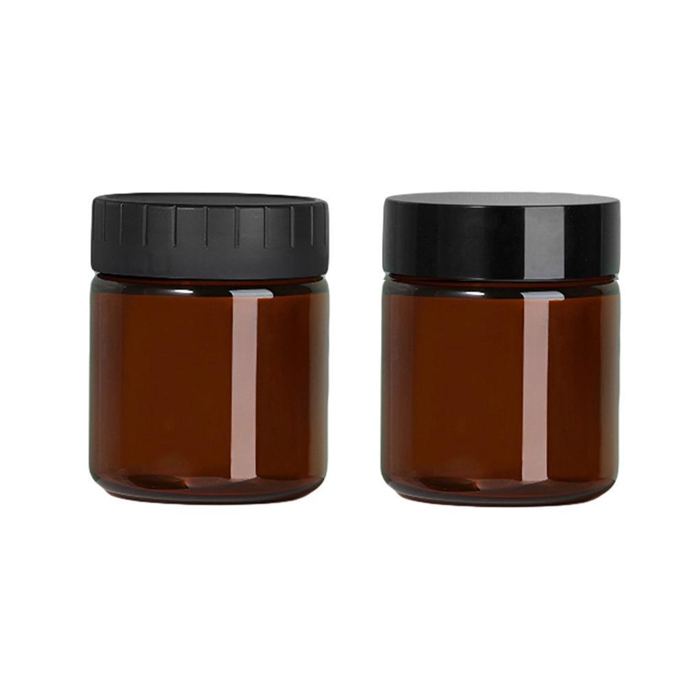 10pcs Brown PET Plastic Wide Mouth Bottles for Storage and Skincare Packaging - Matte - 120ml V528-JARS-10PCS-MATTE-120ML-367330