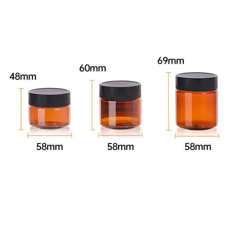 10pcs Brown PET Plastic Wide Mouth Bottles for Storage and Skincare Packaging - Matte - 120ml V528-JARS-10PCS-MATTE-120ML-367330
