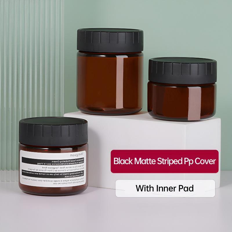 10pcs Brown PET Plastic Wide Mouth Bottles for Storage and Skincare Packaging - Matte - 120ml V528-JARS-10PCS-MATTE-120ML-367330