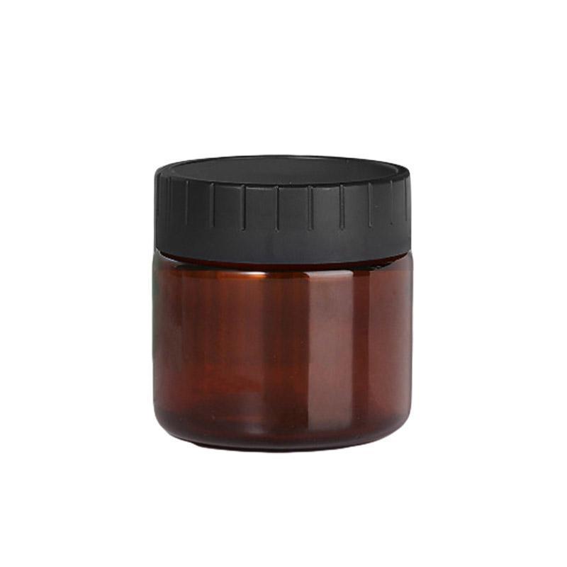 10pcs Brown PET Plastic Wide Mouth Bottles for Storage and Skincare Packaging - Matte - 120ml V528-JARS-10PCS-MATTE-120ML-367330