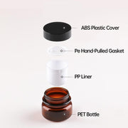 10pcs PET Plastic Cosmetic Bottles Refillable Travel Face Cream Containers - 60ml-Transparent+White-Single V528-JARS-10PCS-TRANSPARENT-SINGLE-282297