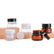 10pcs PET Plastic Cosmetic Bottles Refillable Travel Face Cream Containers - 60ml-Transparent+Black-Single V528-JARS-10PCS-TRANSPARENT-SINGLE-378745