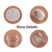 10pcs PET Plastic Cosmetic Bottles Refillable Travel Face Cream Containers - 60ml-Transparent+Black-Single V528-JARS-10PCS-TRANSPARENT-SINGLE-378745