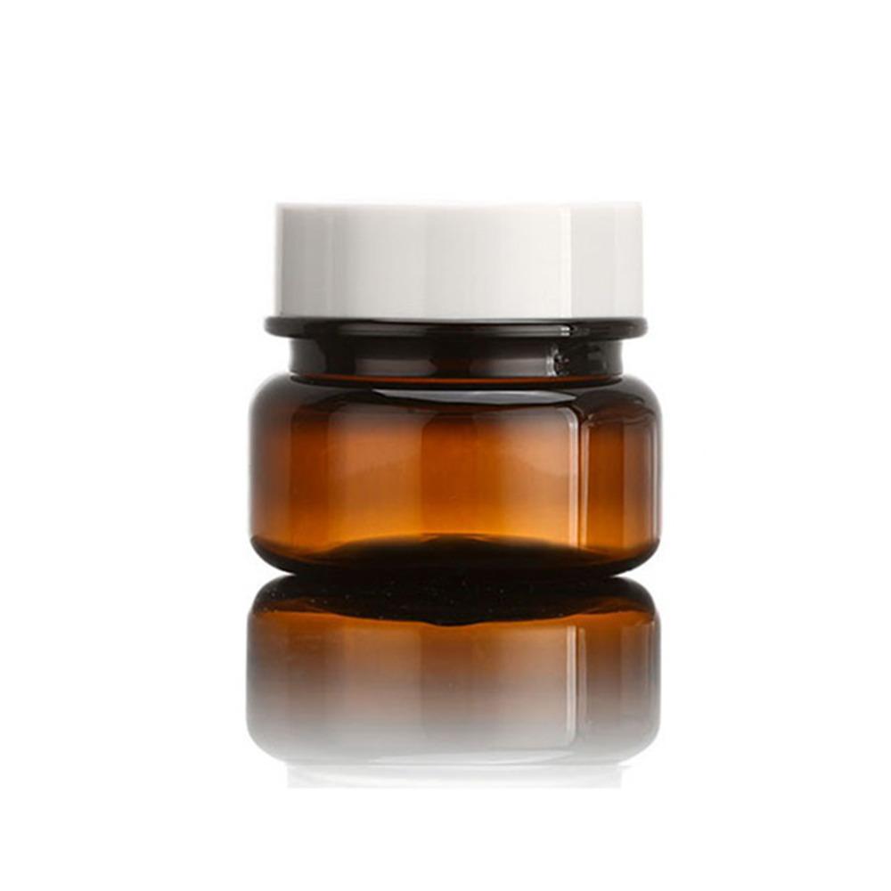 10pcs PET Plastic Cosmetic Bottles Refillable Travel Face Cream Containers - 60ml-Transparent+Black-Single V528-JARS-10PCS-TRANSPARENT-SINGLE-378745